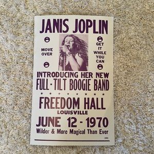Janis Joplin Poster 22.5x14inches